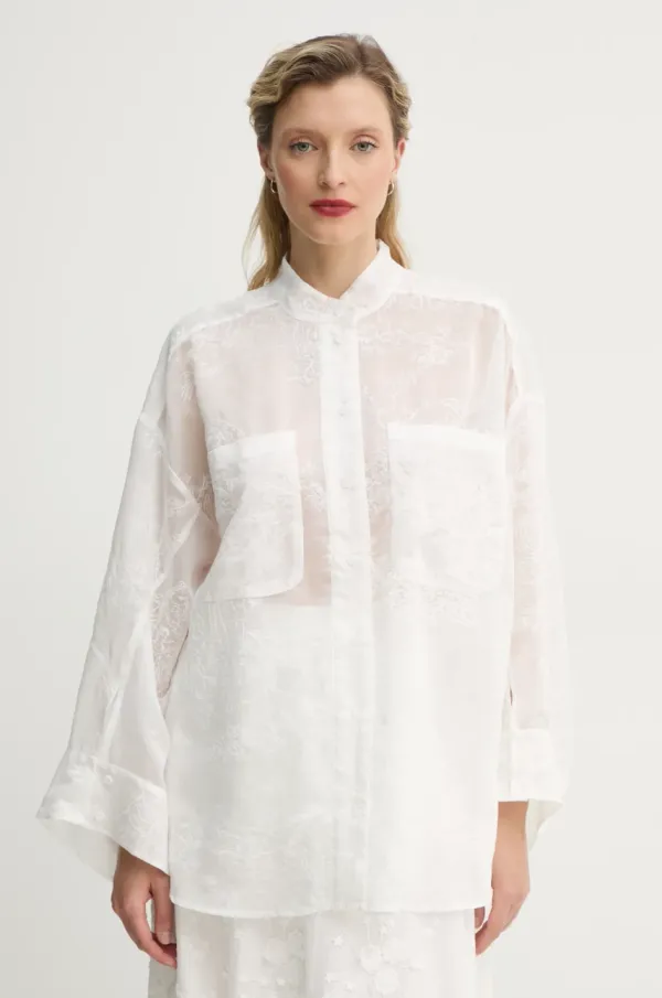 MUNTHE Srajca MUNTHE FORTUNATO ženska, bela barva, 251104025135