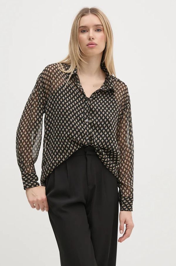 Pepe Jeans Srajca Pepe Jeans SAMANTHA ženska, črna barva, PL304931