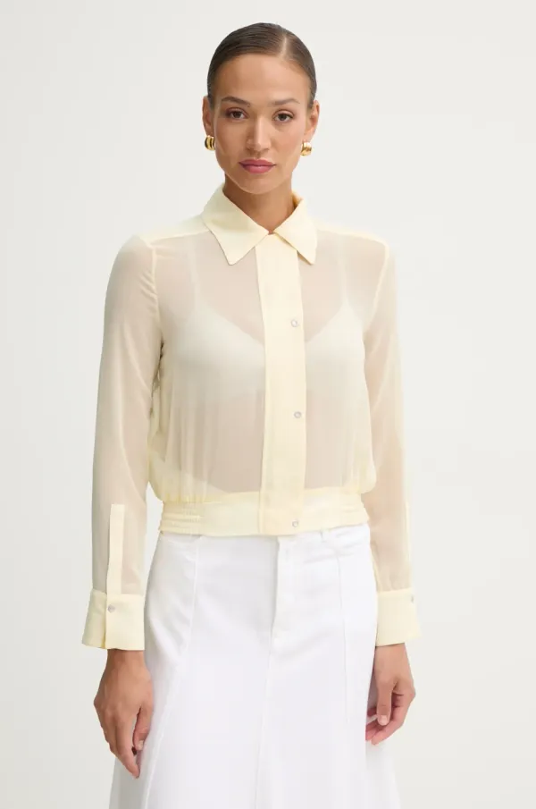 Pinko Srajca Pinko ženska, rumena barva, 104787 A21F