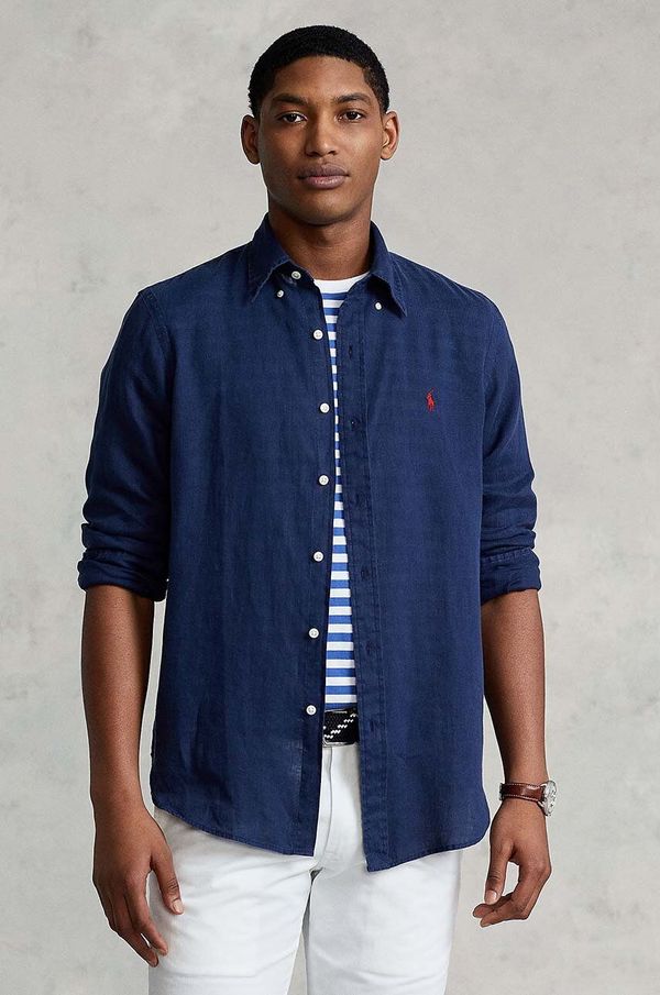 Polo Ralph Lauren Srajca Polo Ralph Lauren moška, mornarsko modra barva,