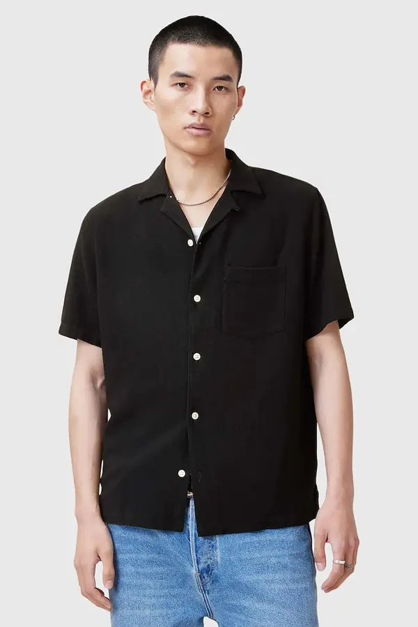 AllSaints Srajca s primesjo lanu AllSaints CUDI
