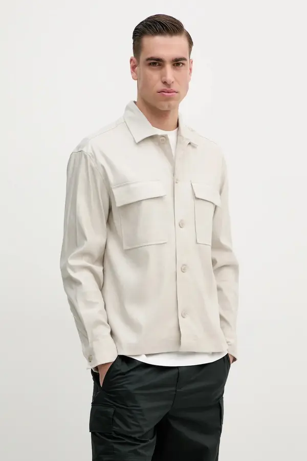 Calvin Klein Srajca s primesjo lanu Calvin Klein