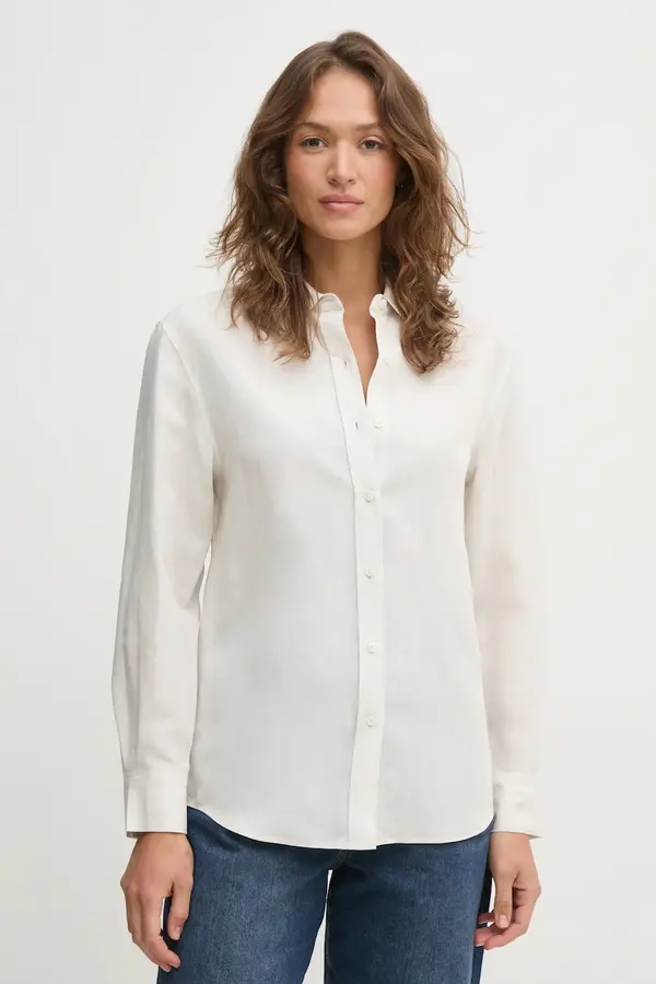 Calvin Klein Srajca s primesjo lanu Calvin Klein