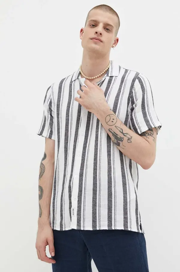 Hollister Co. Srajca s primesjo lanu Hollister Co.