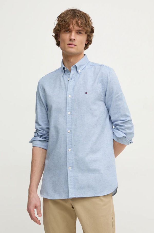 Tommy Hilfiger Srajca s primesjo lanu Tommy Hilfiger MW0MW37574