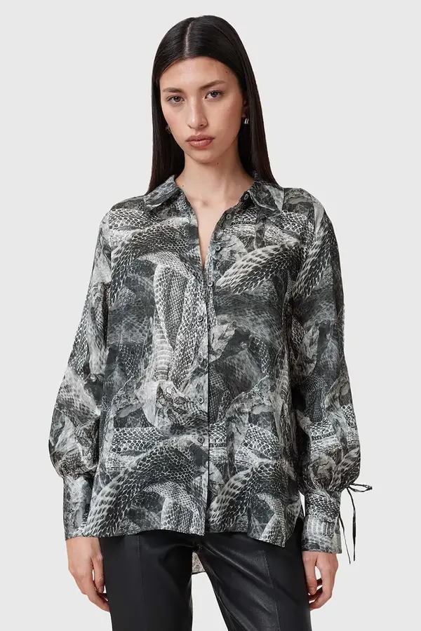 AllSaints Srajca s primesjo svile AllSaints LEYLA