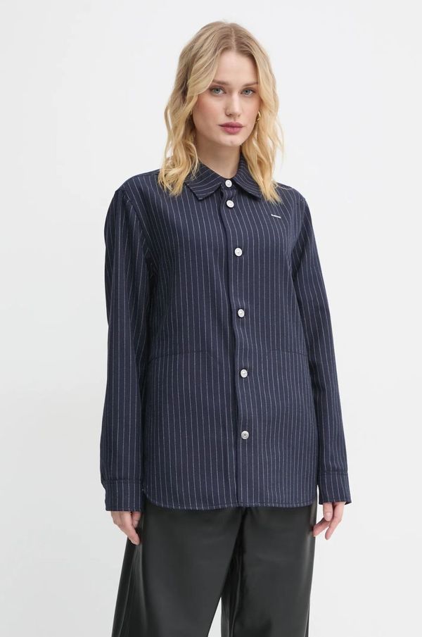 G-Star Raw Srajca s primesjo volne G-Star Raw mornarsko modra barva, D25291-D721