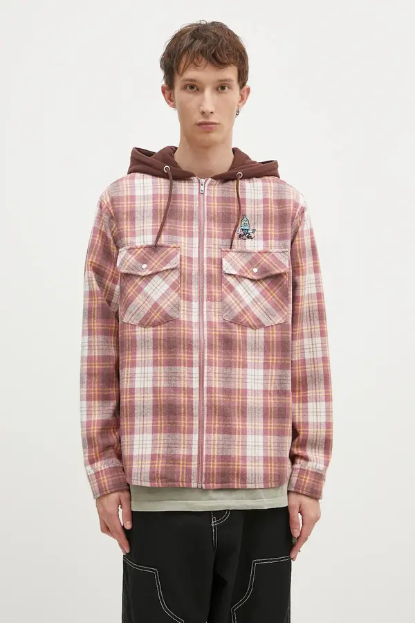 Icecream Srajca s primesjo volne ICECREAM Hooded Flannel Zip Through