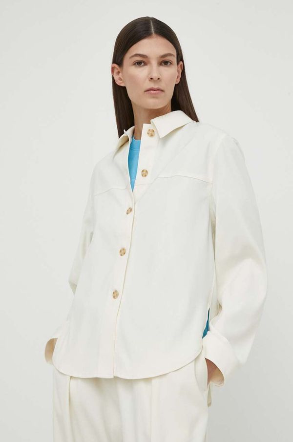 Samsoe Samsoe Srajca Samsoe Samsoe ESMEL ženska, bež barva, F23300164