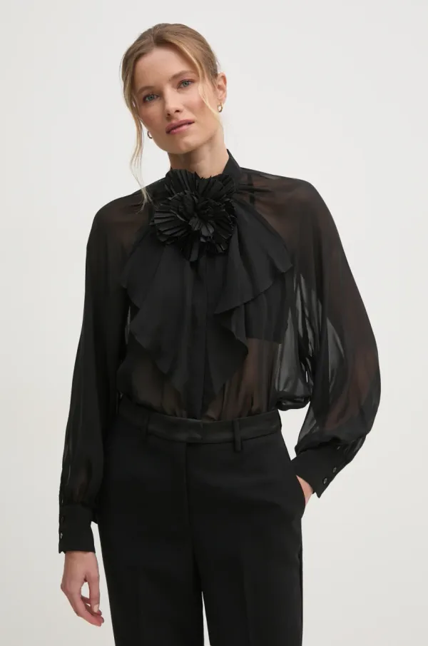 Sisley Srajca Sisley ženska, črna barva, 5W9ELQ081