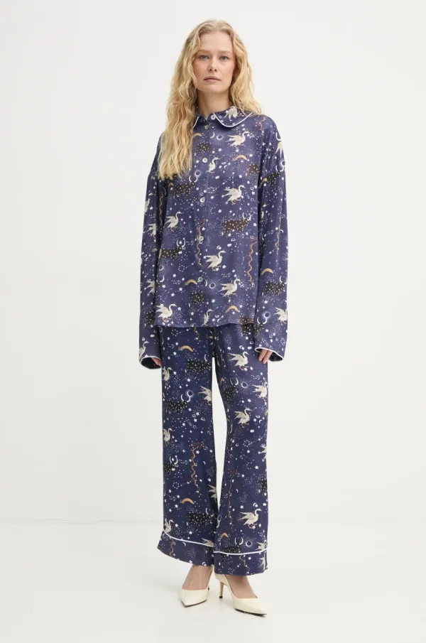 The Sleeper Srajca The Sleeper ženska, mornarsko modra barva, HC2404OS