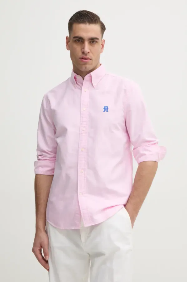 Tommy Hilfiger Srajca Tommy Hilfiger moška, roza barva, MW0MW39235