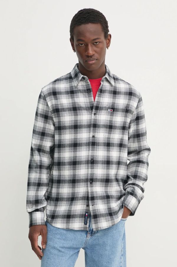 Tommy Jeans Srajca Tommy Jeans moška, črna barva, DM0DM20670