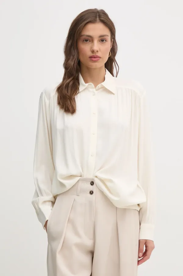 United Colors of Benetton Srajca United Colors of Benetton ženska, bež barva, 5ZZKDQ09Q