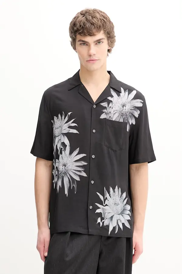 AllSaints Srajca z dodatkom lanu AllSaints FLORAZE
