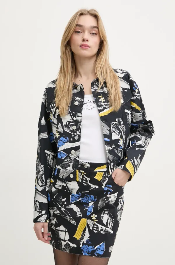 Moschino Jeans Srajčna jakna Moschino Jeans črna barva, 0611 3241