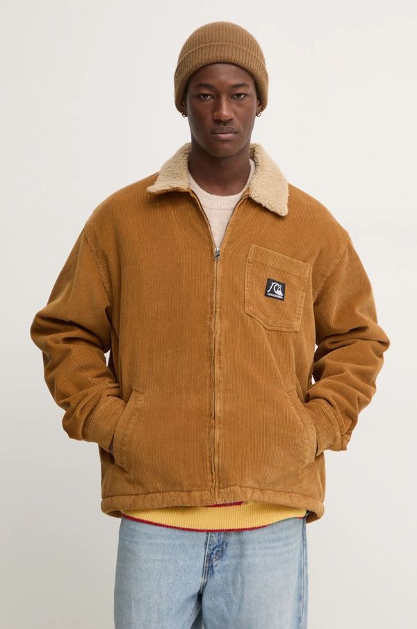 Quiksilver Srajčna jakna Quiksilver Dna Sherpa Harrington rjava barva, EQYJK04064