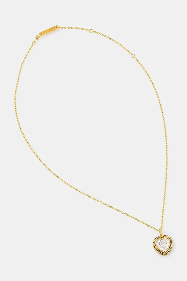 Ambush Srebrna ogrlica AMBUSH Heart Class Ring Charm Necklace