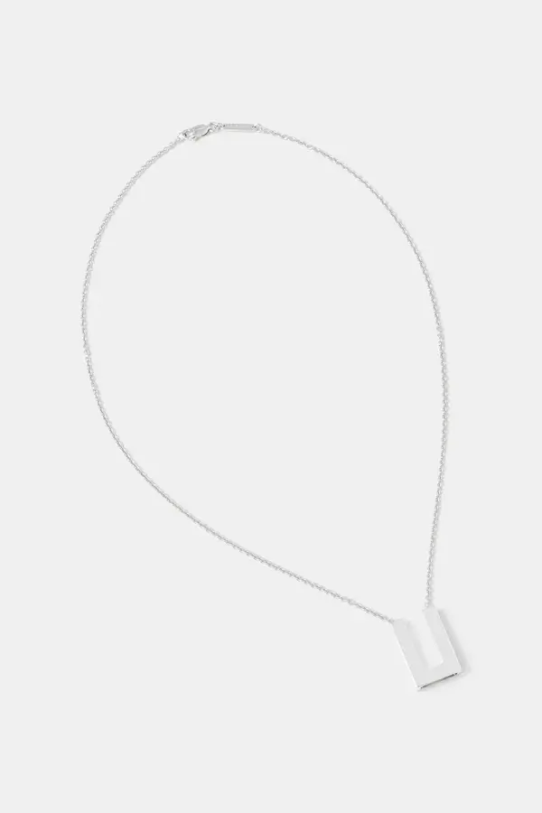 Tom Wood Srebrna ogrlica Tom Wood Square Pendant