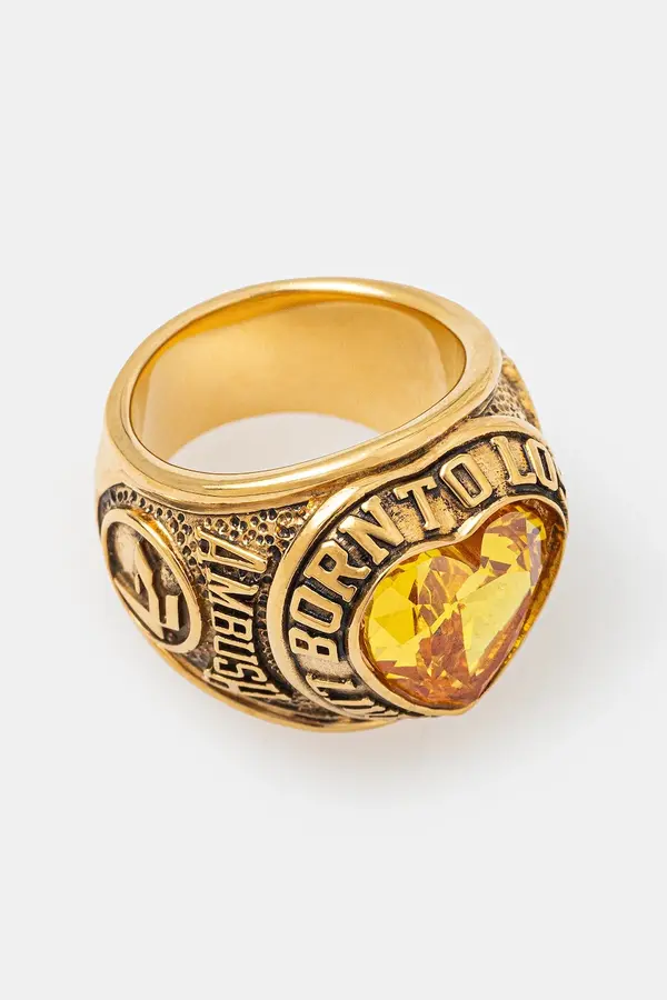 Ambush Srebrni prstan AMBUSH Heart Class Ring