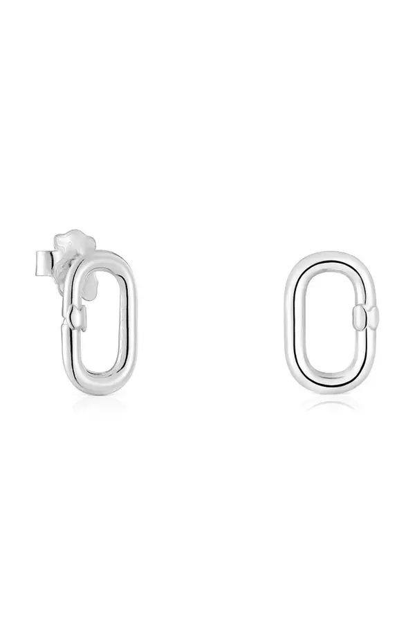 Tous Srebrni uhani Tous Hold Oval