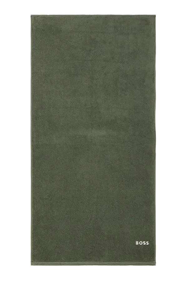 BOSS Srednje velika bombažna brisača BOSS EDGE Lichen 70 x 140 cm