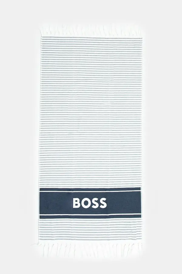 BOSS Srednje velika bombažna brisača BOSS Riviera 71 x 140 cm