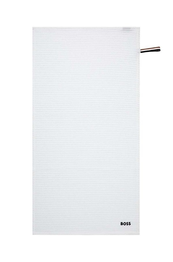 Boss Srednje velika bombažna brisača Hugo Boss Waffle Handtowel 50 x 100 cm