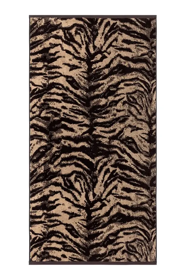 Kenzo Srednje velika bombažna brisača Kenzo KFAUVE Naturel 70 x 140 cm