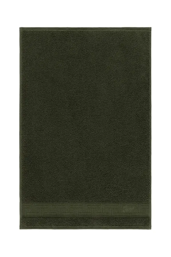 Kenzo Srednje velika bombažna brisača Kenzo KWEAVE Kaki 70 x 140 cm