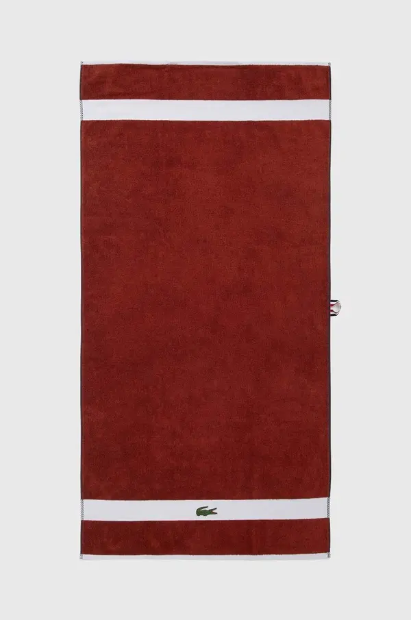 Lacoste Srednje velika bombažna brisača Lacoste L Casual Terre Battue 70 x 140 cm