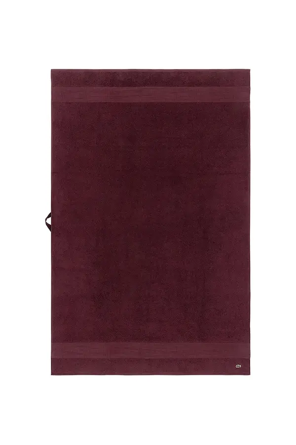 Lacoste Srednje velika bombažna brisača Lacoste L LECROCO Bordeaux 100 x 150 cm