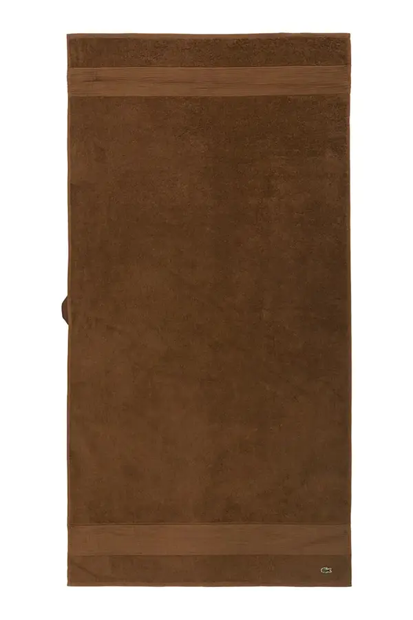 Lacoste Srednje velika bombažna brisača Lacoste LLECROCO Pecan 70 x 140 cm