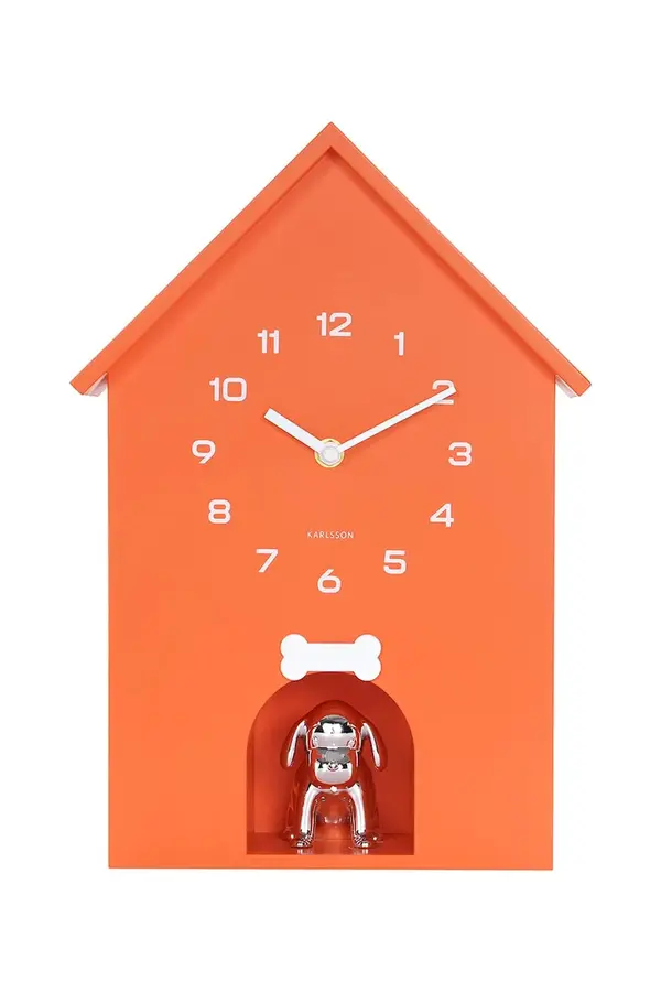 Karlsson Stenska ura z zvokom Karlsson Dog House 36,5 x 26,5 cm