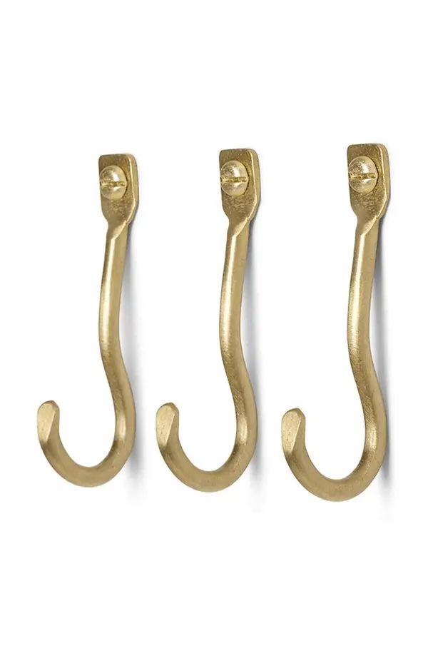 Ferm Living Stenski obešalnik ferm LIVING Curvature 3-pack