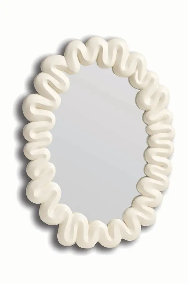 &k amsterdam Stensko ogledalo &k amsterdam Mirror Dribble White