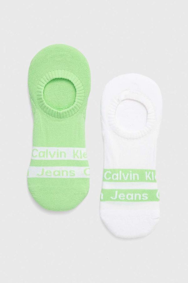 Calvin Klein Stopalke Calvin Klein 2-pack moški, zelena barva