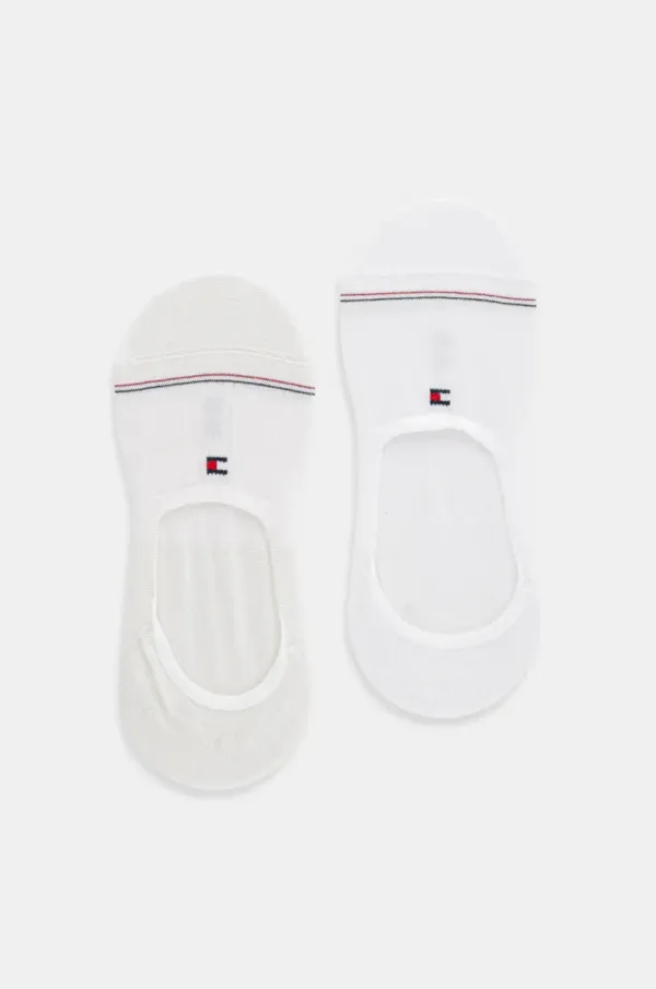 Tommy Hilfiger Stopalke Tommy Hilfiger 2-pack ženske, bela barva, 701233710