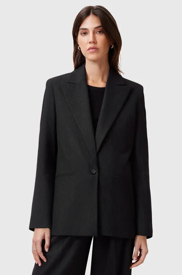 AllSaints Suknjič AllSaints PINNIE črna barva, W032QC