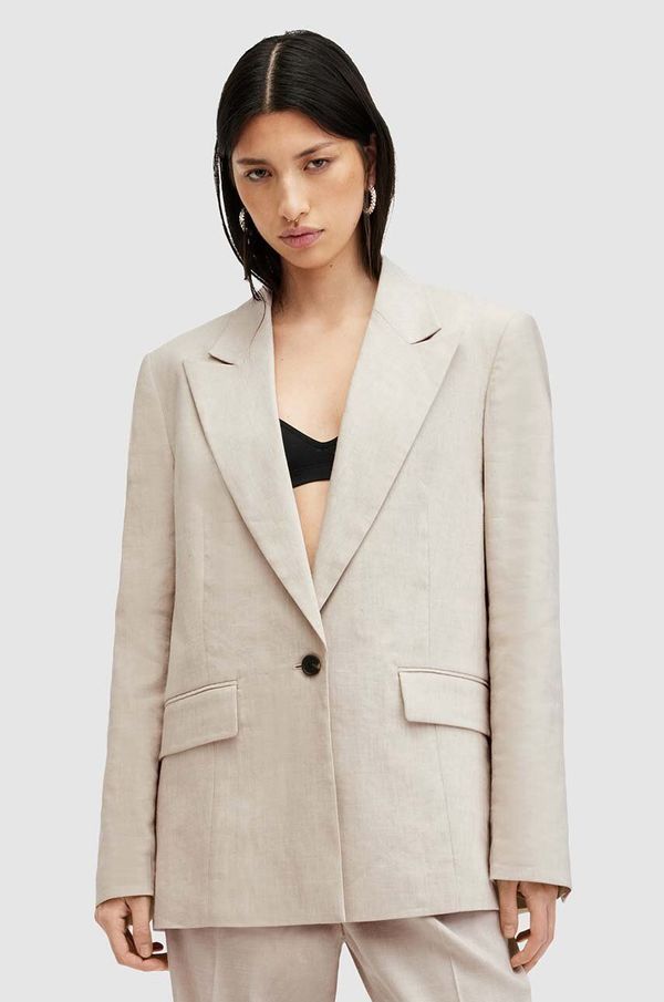 AllSaints Suknjič AllSaints WHITNEY BLAZER bež barva, W016QA