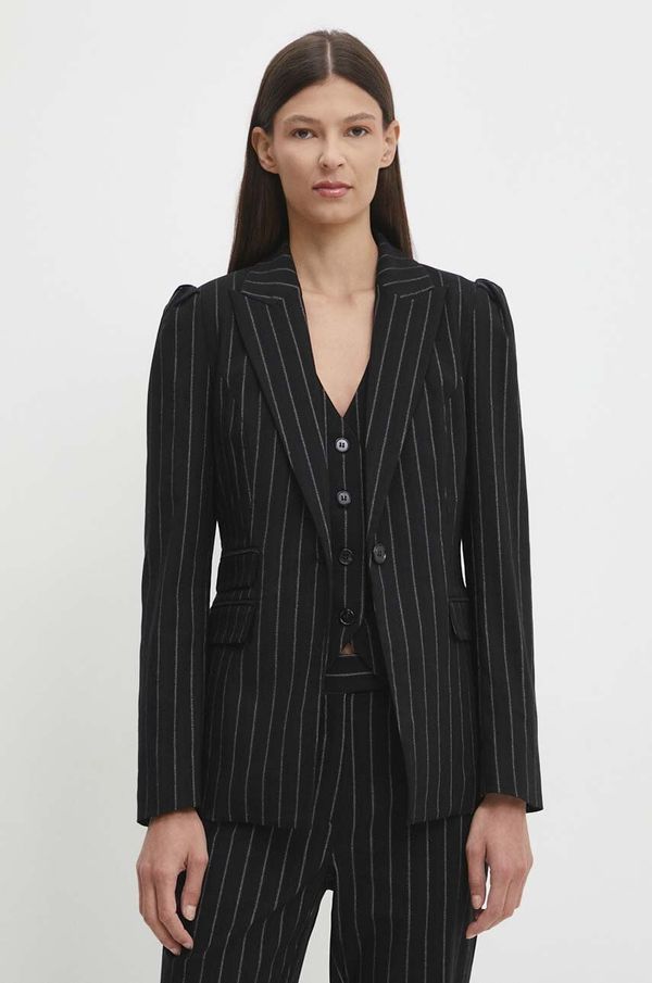 Bruuns Bazaar Suknjič Bruuns Bazaar DecumariaBBNora blazer črna barva, BBW4083