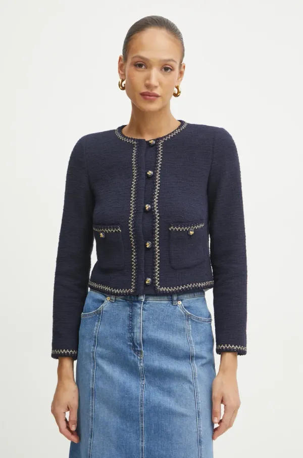 Luisa Spagnoli Suknjič Luisa Spagnoli mornarsko modra barva, 541684