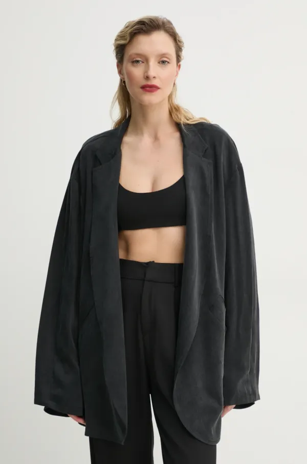 MMC STUDIO Suknjič MMC STUDIO črna barva, FRAKTA.MARYNARKA