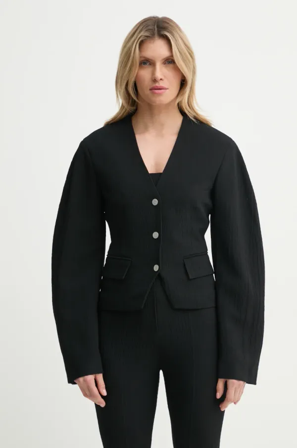 Nanushka Suknjič Nanushka KIYO črna barva, NW25RSOW19999