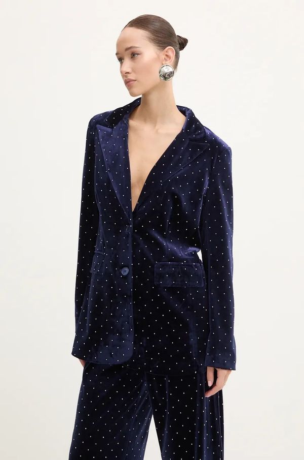 Never Fully Dressed Suknjič Never Fully Dressed Navy Hot Fix Blazer mornarsko modra barva, NFDOU395