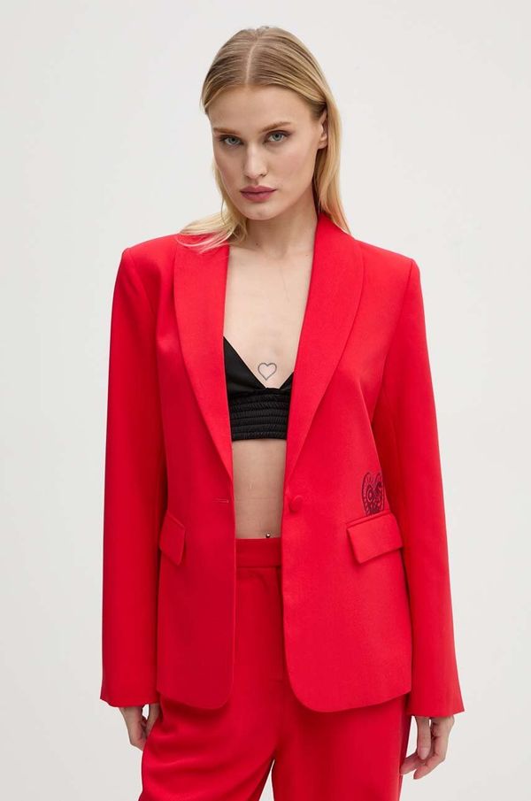 Never Fully Dressed Suknjič Never Fully Dressed Red Sundaze Romance Blazer rdeča barva, NFDOU358