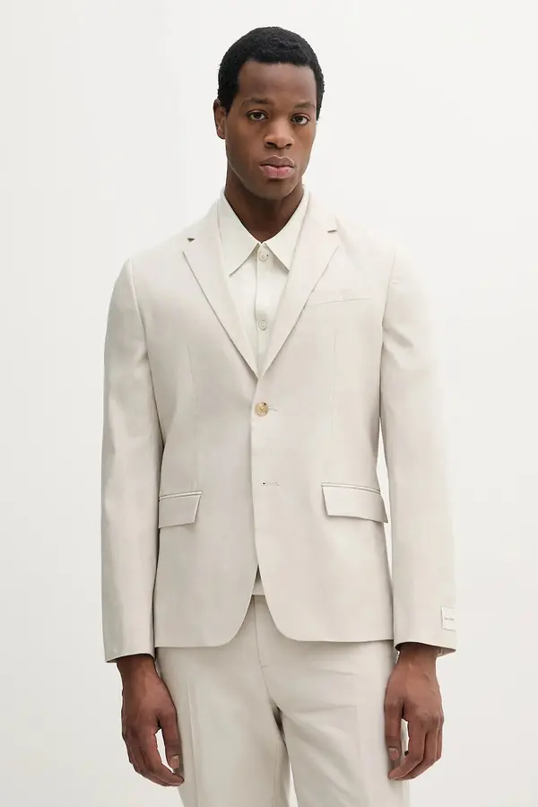 Calvin Klein Suknjič s primesjo lanu Calvin Klein