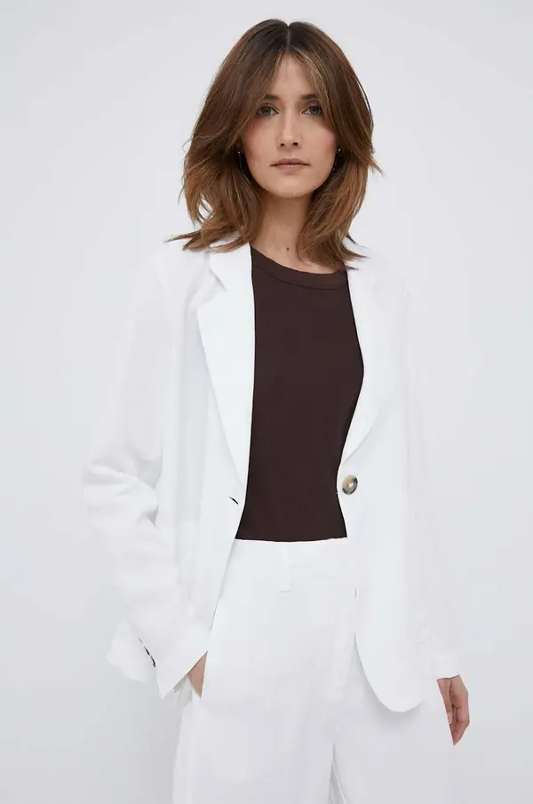 Emporio Armani Suknjič s primesjo lanu Emporio Armani
