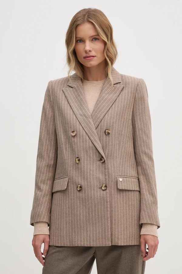 Mos Mosh Suknjič s primesjo volne Mos Mosh bež barva, 164960