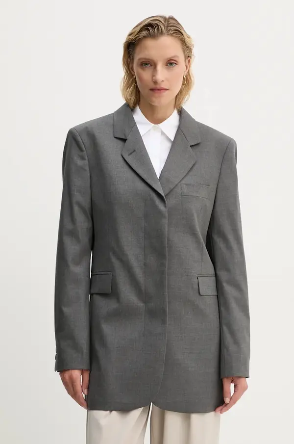 Remain Suknjič s primesjo volne Remain Boxy Blazer